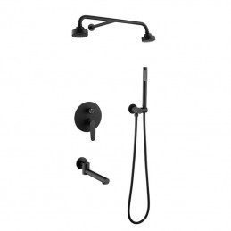 Black Brass Shower Tap Set...